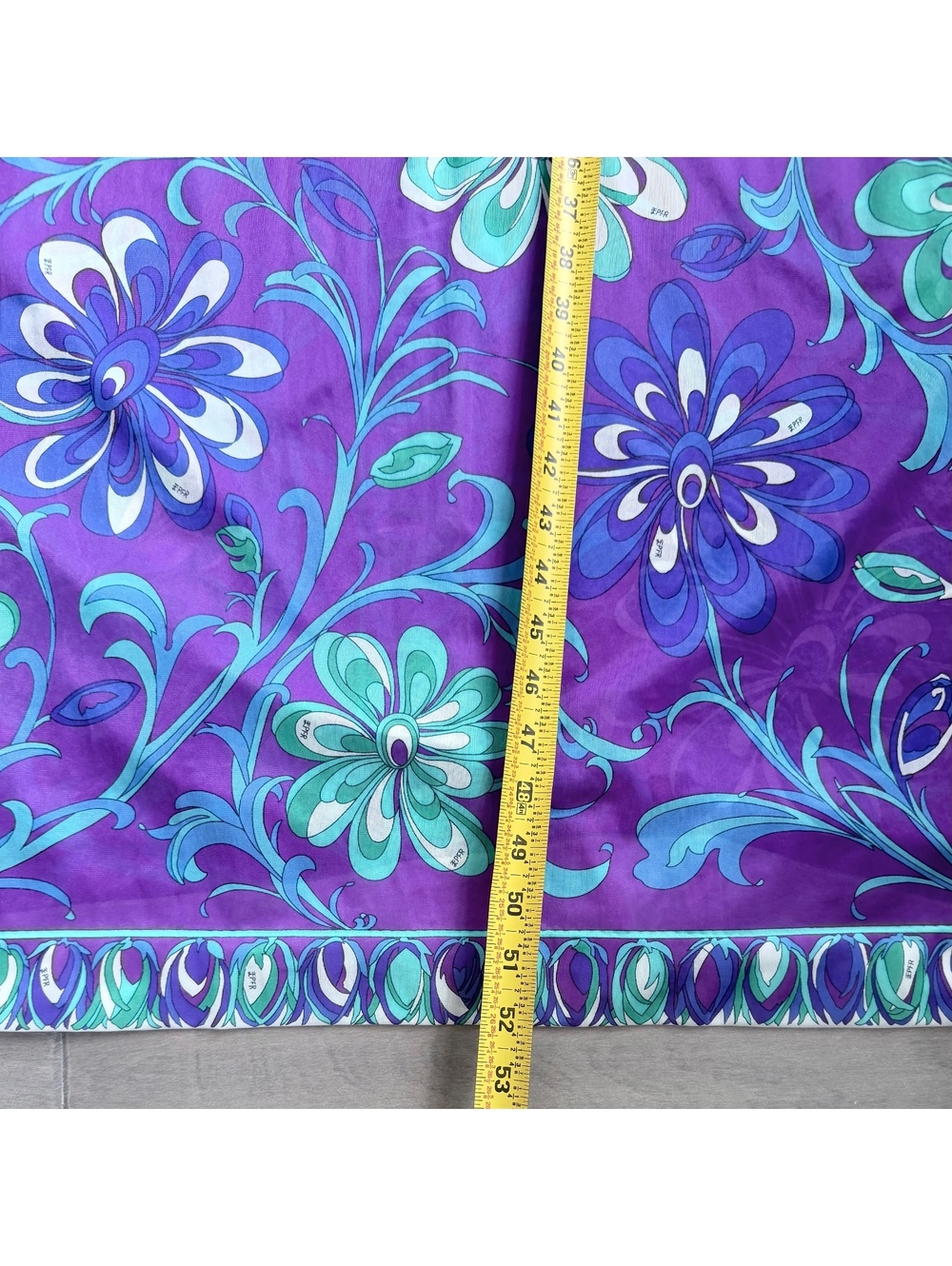 Vintage Emilio Pucci Formfit Rogers Purple Floral Maxi Dress Size S-M - Picture 10 of 11